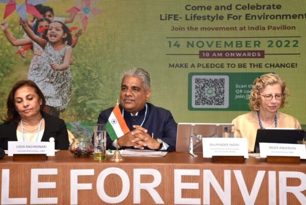 وزير البيئة والغابات الهندى فى الفعالية الجانبية