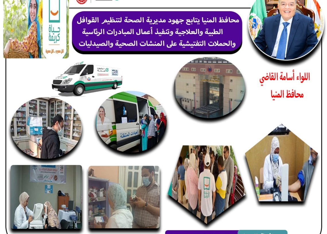 محافظ المنيا يتابع جهود مديرية الصحة في تنظيم الحملات الرقابية على المنشآت الطبية الخاصة 17 - جريدة المساء