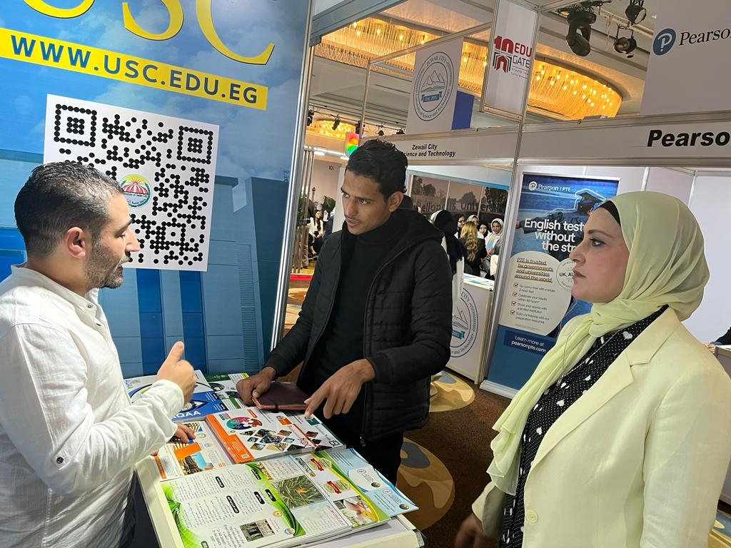 استمراراً لتمثيل جامعة مدينة السادات لليوم الثاني بمعرض الملتقي الدولي للتعليم العالى للجامعات والمنح والتدريب إيديوجيت 19 - جريدة المساء