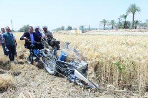رئيس جامعة سوهاج يشهد بدء موسم حصاد القمح بمزرعة الكوثر 20 - جريدة المساء