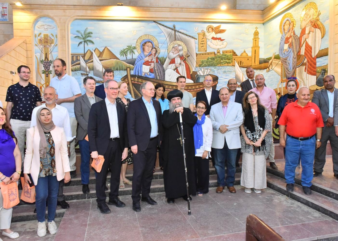 سفراء دول الاتحاد الأوروبي يزورون دير العذراء بدرنكة ضمن محطات مسار رحلة العائلة المقدسة بأسيوط 19 - جريدة المساء