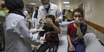 جرحى أطفال غزة فى المستشفيات
