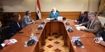 وزيرة التضامن تبحث التعاون المشترك مع وفد الهيئة