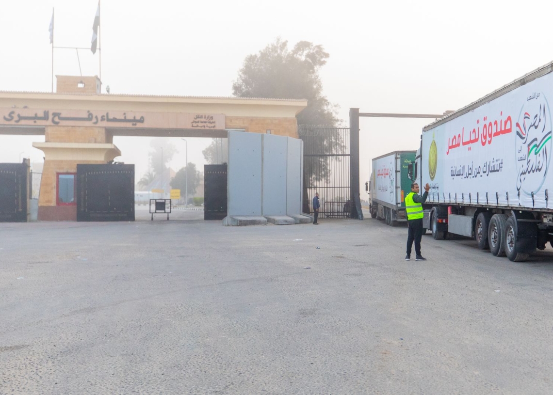 صندوق تحيا مصر يدخل قوافل المساعدات إلى غزة