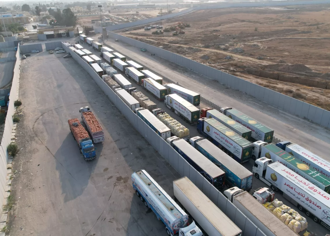 صندوق تحيا مصر يدخل قافلته الخامسة لقطاع غزة