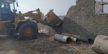 ازالة ٤ حالات تعد على أرض زراعية جنوب بورسعيد 1 - جريدة المساء