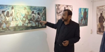 قضايا التهجير والنزوح في معرض «المهاجر» للفنان أحمد بيرو بأتيليه القاهرة 1 - جريدة المساء