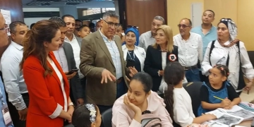 محافظ الجيزة يتفقد حديقة العجوزة ومكتبة ٦ أكتوبر 1 - جريدة المساء