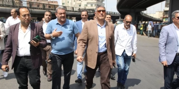 محافظ الجيزة يتابع ميدانياً حالة الإشغالات والنظافة بميدان الجيزة ومتفرعاته 2 - جريدة المساء محافظ الجيزة يتابع ميدانياً حالة الإشغالات والنظافة بميدان الجيزة ومتفرعاته 1 - جريدة المساء