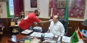 الهلال الاحمر يقوم بعمل مسحة الفيروسات للعاملين بمديرية الشباب والرياضة بالمنيا 1 - جريدة المساء