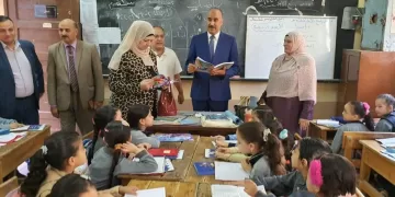 مدير تعليم المنوفية يتابع انتظام الدراسة بإدارة سرس الليان  1 - جريدة المساء
