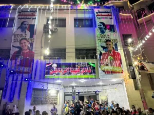 إحتفالية شرقاوية بالاعلام المصرية ورقصات الخيول العربية والطبل والمزمار البلدي ببطلتي العالم في الكارتية "مريم طنطاوي" و"رؤي الطاهر" 25 - جريدة المساء