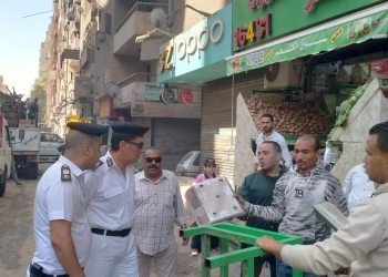 رفع 500 حالة إشغال للمقاهي والمحال بشارعي الثلاثيني والثورة بالعمرانية 22 - جريدة المساء