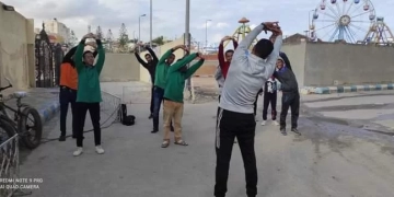 استمرار تدريبات المبادرة القومية للياقة البدنية للمصريين في الشوارع والميادين العامة بمطروح  1 - جريدة المساء