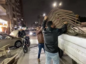 رفع 334 حالة إشغال بالمقاهي والمطاعم وإزالة "جمالون" بدون تصريح..خلال حملة مسائية بالعمرانية (صور) 23 - جريدة المساء