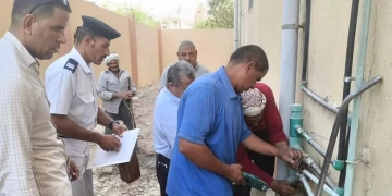 حملات على وصلات المياه الخلسة وتحصيل المديونيات بمدينة المنيا الجديدة 2 - جريدة المساء حملات على وصلات المياه الخلسة وتحصيل المديونيات بمدينة المنيا الجديدة 1 - جريدة المساء