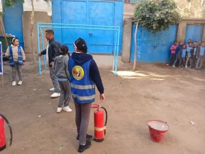 "حماة الوطن" يدرب طلاب مدرسة الكاثوليك بحجازة على خطط الإخلاء والطوارئ 14 - جريدة المساء