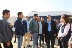 محافظ الجيزة يتفقد نسب التنفيذ بمشروع مبني خدمات مصر بحدائق الأهرام 70 - جريدة المساء