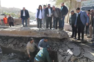 محافظ الجيزة يتفقد أعمال إصلاح كسر مفاجئ بوصلة الربط لخط مياه بحدائق الأهرام 39 - جريدة المساء