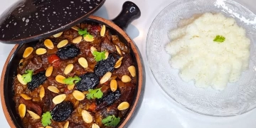 مكونات طاجن لحمه بالقراصيا بطريقه الشيف مروة 1 - جريدة المساء