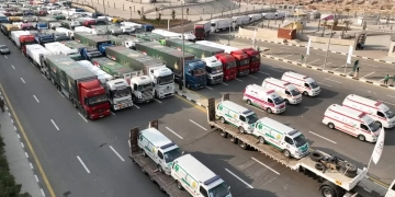 أكبر قافلة مساعدات لدعم غزة من صندوق تحيا مصر