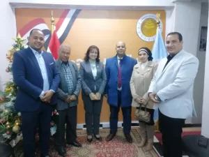 أعضاء نموذج محاكاة مجلس الشيوخ في قنا يزورون النائبة نجلاء باخوم للتهنئة بعيد الميلاد المجيد 29 - جريدة المساء