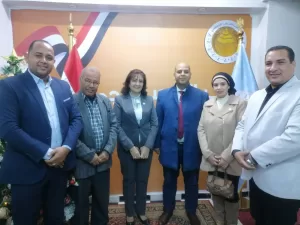 أعضاء نموذج محاكاة مجلس الشيوخ في قنا يزورون النائبة نجلاء باخوم للتهنئة بعيد الميلاد المجيد 21 - جريدة المساء