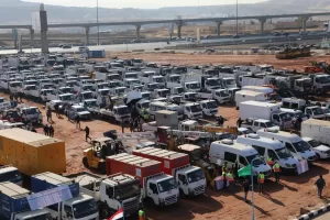استعدادا للطواريء.. محافظ الجيزة يشهد أكبر اصطفاف بتاريخ المحافظة بإجمالي 752 سيارة ومعدة 49 - جريدة المساء