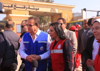 خلال تفقد التجيزات على معبر رفح البرى