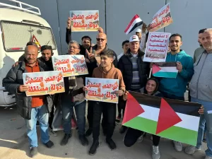 طلاب جامعة كفر الشيخ يحتشدون فى رفح دعما للقيادة السياسية ورفض تهجير الفلسطينيين 7 - جريدة المساء