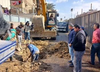 انتهاء شركة مياه الشرب بالجيزة من صيانة خط المياه المكسور بشارع الأهرام 31 - جريدة المساء