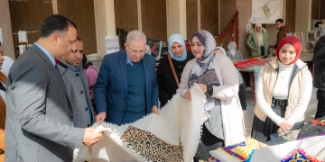 وحدة التضامن تفتتح معرض الأسر المنتجة بجامعة حلوان 1 - جريدة المساء