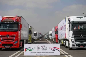 إلى أرض العزة.. الوادي الجديد تسجّل أكبر قافلة مساعدات لدعم الأشقاء الفلسطينيين 26 - جريدة المساء إلى أرض العزة.. الوادي الجديد تسجّل أكبر قافلة مساعدات لدعم الأشقاء الفلسطينيين 25 - جريدة المساء