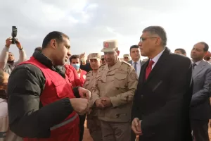 محافظ الجيزة يشهد التدريب العملى المشترك لمجابهة الأزمات والكوارث (صقر ١٣٥ ) 19 - جريدة المساء
