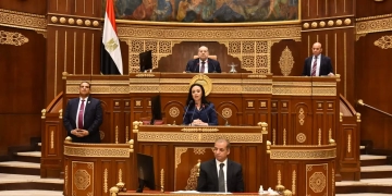 وزيرة التضامن فى مجلس الشيوخ