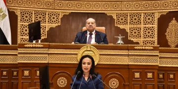 وزيرة التضامن فى مجلس الشيوخ