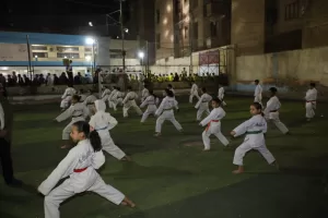 في ليلة رمضانية.. وزير الشباب والرياضة ومحافظ الجيزة يفتتحان الملعب الخماسي بالساحة الشعبية 45 - جريدة المساء