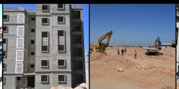 نائب رئيس هيئة المجتمعات العمرانية يتفقد المشروعات التنموية والسكنية بالعاشر من رمضان 1 - جريدة المساء