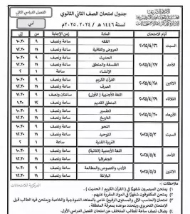 غدًا.. بدء امتحانات الفصل الدراسي الثاني لطلاب الصفين الأول والثاني الثانوي الأزهري بالجيزة- مرفق الجداول 23 - جريدة المساء