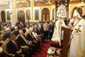 محافظ الجيزة يزور مطرانية الجيزة للأقباط الأرثوذكس للتهنئة بعيد القيامة المجيد 19 - جريدة المساء