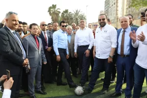 بالصور.. وزير الرياضة ومحافظ الجيزة يفتتحان ملاعب نادي الصحفيين 33 - جريدة المساء