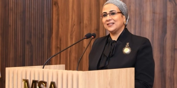 المستشارة أمل عمار خلال المؤتمر الدولى لدور المرأة فى التعليم -الاستثمار فى تعليم الفتيات استثمار فى مستقبل أكثر عدالة واستدامة 1 - جريدة المساء