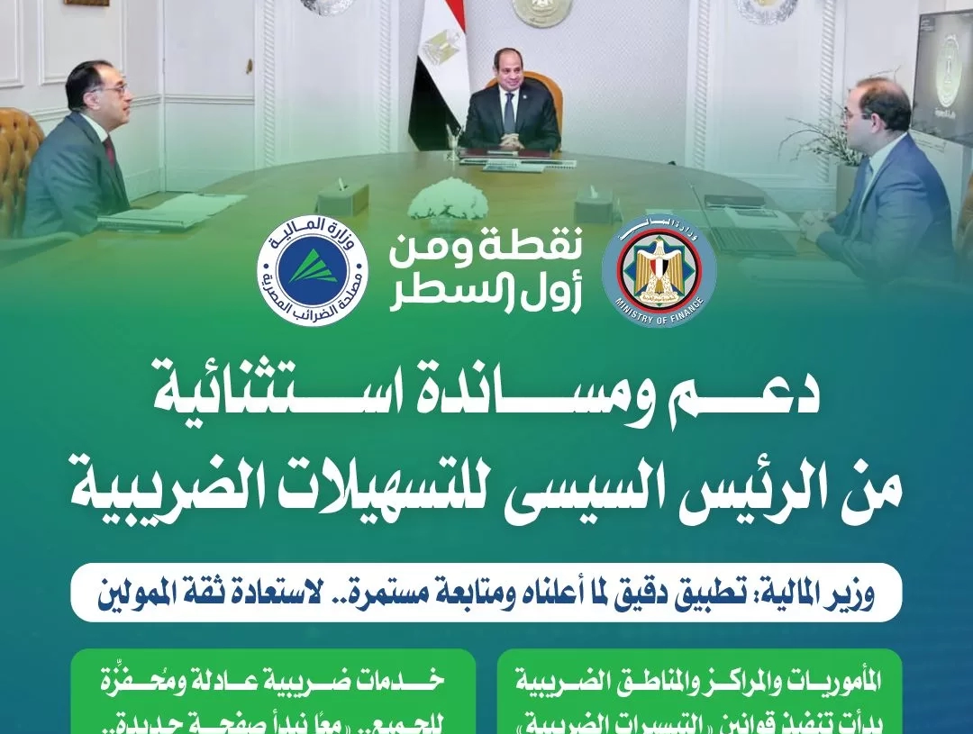 دعم ومساندة استثنائية من الرئيس السيسى للتسهيلات الضريبية 17 - جريدة المساء