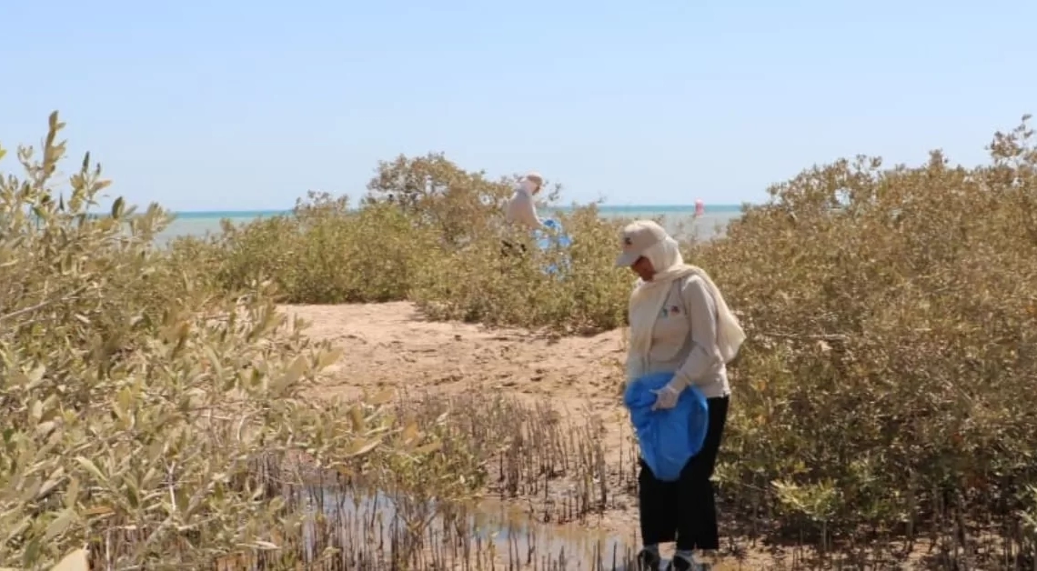 حملة نظافة بمنطقة المانجروف بالجونة ضمن احتفالية يوم الأرض بالبحر الأحمر وإزالة طن من المخلفات 18 - جريدة المساء