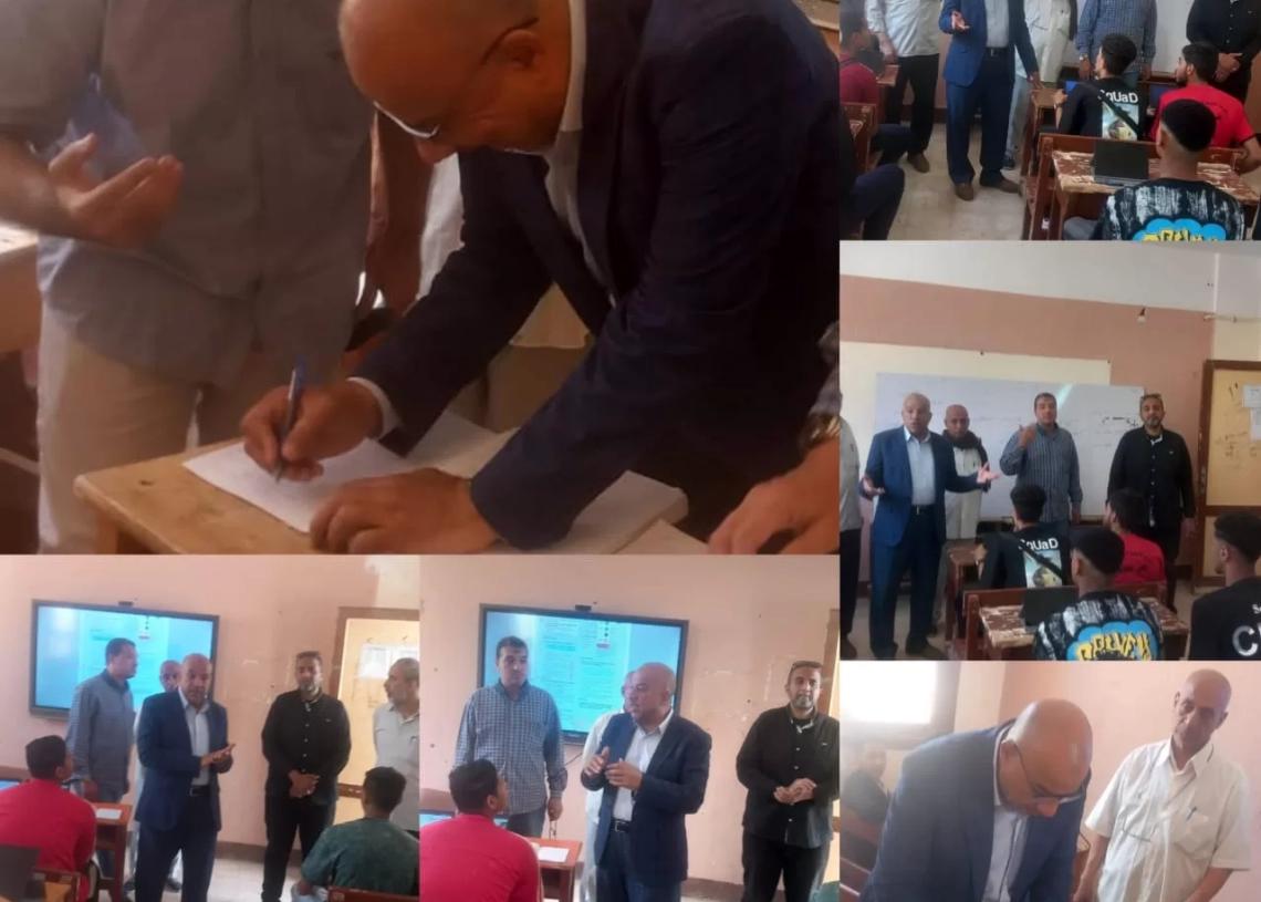 مدير التعليم الثانوى بأخميم يتابع انتظام العملية التعليمية بمدرسة الكوثر. الرياضية بسوهاج 19 - جريدة المساء