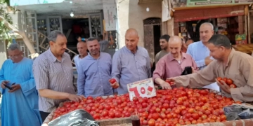 السكرتير العام المساعد ببني سويف يتفقد سوق اليوم الواحد بمدينة الفشن 1 - جريدة المساء