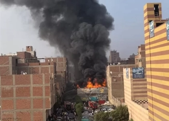 انفجار مخزن الحدايد والبويات بالبراجيل