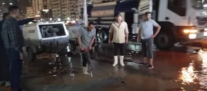 إصلاح كسر ماسورة مياه بشارع جامعة الدول مع شارع سليمان أباظة بالدقي (صور) 33 - جريدة المساء