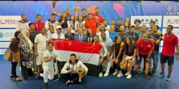 وزير الشباب يهنئ أبطال الخماسي الحديث بعد الحصول علي بطولة العالم 1 - جريدة المساء