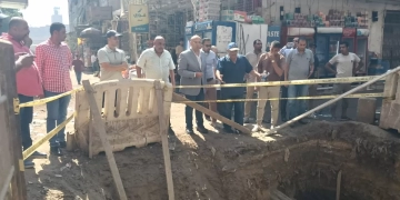 نائب محافظ الجيزة يتفقد مشروع الصرف الصحي بالمتربة والحفرية بأوسيم 1 - جريدة المساء